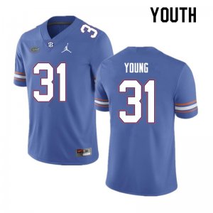 Youth Florida Gators #31 Jordan Young NCAA Nike Royal Authentic Stitched College Football Jersey VMQ7462XK